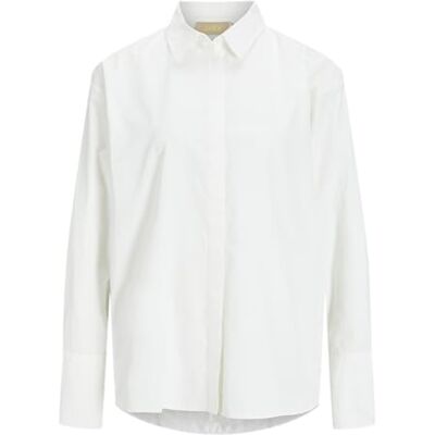 JJXX Jxcaro Poplin Ls Rlx Shirt WVN, Blanc De Blanc, XL JJXX Jxcaro Poplin Ls Rlx Shirt WVN, Blanc De Blanc, XL