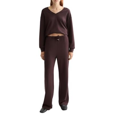 Scotch & Soda Modal damtröja sweatshirt, Choklad plommon U290, S Scotch & Soda Modal damtröja sweatshirt, Choklad plommon U290, S