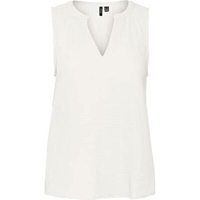 VERO MODA Dam Vmnatali Nia Sl WVN topp, Snövit, M VERO MODA Dam Vmnatali Nia Sl WVN topp, Snövit, M