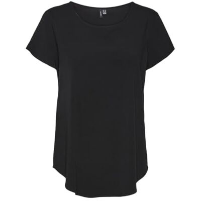 VERO MODA VMBELLA SS TOP WVN GA NOOS, svart, XL VERO MODA VMBELLA SS TOP WVN GA NOOS, svart, XL