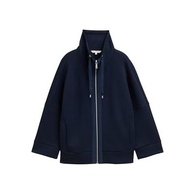 TOM TAILOR dam sweatjacka, 10668 – himmelskaptensblå, 3XL TOM TAILOR dam sweatjacka, 10668 – himmelskaptensblå, 3XL