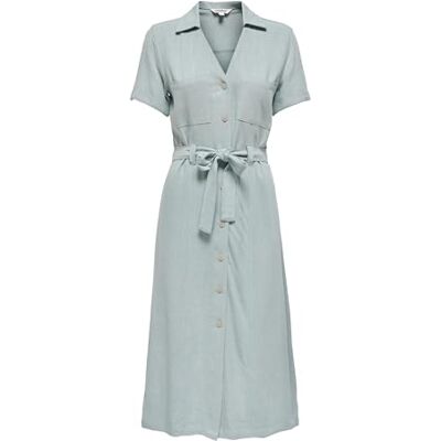 ONLY Onlsiesta Ss Linne Bl Shirt Dress Pnt, abyss, XL ONLY Onlsiesta Ss Linne Bl Shirt Dress Pnt, abyss, XL