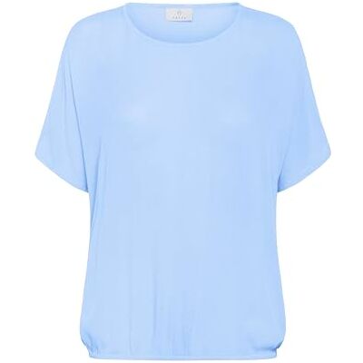 KAFFE Damblus shorts batwing ärmar rund hals elastisk hög lös passform, Mjuk chambray, 32 KAFFE Damblus shorts batwing ärmar rund hals elastisk hög lös passform, Mjuk chambray, 32