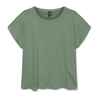 VERO MODA Vmemily Ss spets tejp topp JRS Ga Noos, Säkringsgrön, M VERO MODA Vmemily Ss spets tejp topp JRS Ga Noos, Säkringsgrön, M