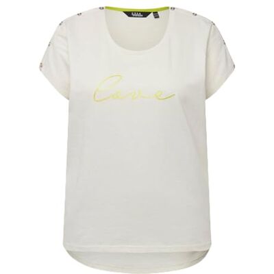 Ulla Popken Ulla popkar, kvinnor, stora storlekar, t-shirt med knappslå och tryck, överdimensionerad, Vit, 62-64 Ulla Popken Ulla popkar, kvinnor, stora storlekar, t-shirt med knappslå och tryck, överdimensionerad, Vit, 62-64