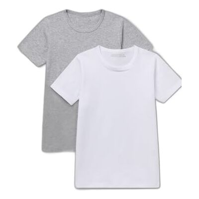 United Set 2 3OP80M018 kortärmad T-shirt, Grigio Melange e Bianco 501, XS pojke, Grigio Melange E Bianco 501, XS United Set 2 3OP80M018 kortärmad T-shirt, Grigio Melange e Bianco 501, XS pojke, Grigio Melange E Bianco 501, XS