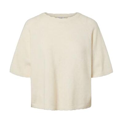 PIECES Pcrath SS O-Neck Knit Pwp BC, Björk, XS Dam, Björk, XS PIECES Pcrath SS O-Neck Knit Pwp BC, Björk, XS Dam, Björk, XS