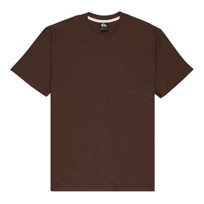 Quiksilver Kortärmad Slub Roundneck stickad topp brun XS Quiksilver Kortärmad Slub Roundneck stickad topp brun XS