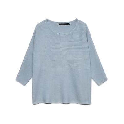 VERO MODA Vmnora 3/4 Boatneck Blouse Noos, Kashmirblå, XL VERO MODA Vmnora 3/4 Boatneck Blouse Noos, Kashmirblå, XL