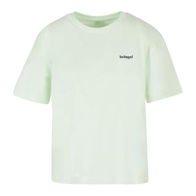 Tee dam-t-shirt, babygalge, t-shirt, avslappnad t-shirt med ryggtryck, normal passform, tryckt t-shirt, bomull, Lightmint, XL Tee dam-t-shirt, babygalge, t-shirt, avslappnad t-shirt med ryggtryck, normal passform, tryckt t-shirt, bomull, Lightmint, XL