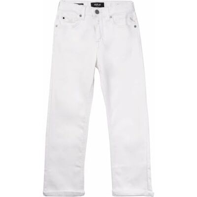 Replay pojkar boyfriend jeans Thad Hyperflex Colour X-Lite, 001 vit, 6 år Replay pojkar boyfriend jeans Thad Hyperflex Colour X-Lite, 001 vit, 6 år
