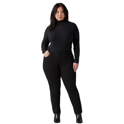 Levi's Dam 311 Plus Size Shaping Skinny Jeans, Mjuk svart, L Levi's Dam 311 Plus Size Shaping Skinny Jeans, Mjuk svart, L