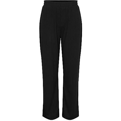 PIECES Dam Pckylie Mw Slit Pants Noos byxor, svart, S PIECES Dam Pckylie Mw Slit Pants Noos byxor, svart, S