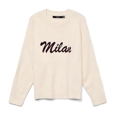 VERO MODA Vmboom Ls O-hals text tröja Noos, Björk, S VERO MODA Vmboom Ls O-hals text tröja Noos, Björk, S
