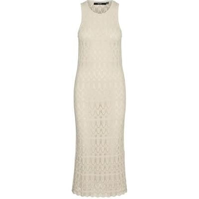 VERO MODA dam Vmfabienne Sl O-Neck Calf Dress Noos midiklänning, Björk, XL VERO MODA dam Vmfabienne Sl O-Neck Calf Dress Noos midiklänning, Björk, XL