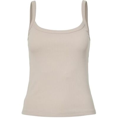 PIECES Pcmay Strap Top JRS Noos Bc, Silvergrå, XL PIECES Pcmay Strap Top JRS Noos Bc, Silvergrå, XL