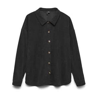 VERO MODA Vmcleo Oversize Shirt WVN Ga, svart, M VERO MODA Vmcleo Oversize Shirt WVN Ga, svart, M