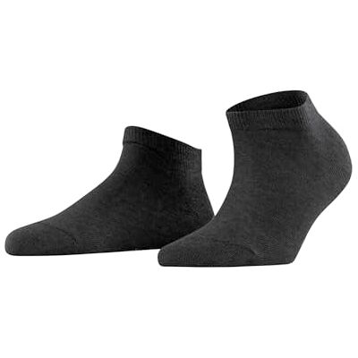 FALKE dam familj sneakerstrumpor ventilerande hållbar biologisk bomull förstärkta damsneakerstrumpor korta slitstarka hudvänliga, halkfria, enfärgade 1 par, Grå antracit Melange 3089, 35-38 EU FALKE dam familj sneakerstrumpor ventilerande hållbar biologisk bomull förstärkta damsneakerstrumpor korta slitstarka hudvänliga, halkfria, enfärgade 1 par, Grå antracit Melange 3089, 35-38 EU