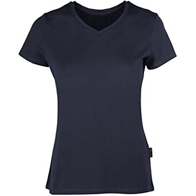 HRM dam F Luxury V-hals T-shirt, Marinblå, XS HRM dam F Luxury V-hals T-shirt, Marinblå, XS