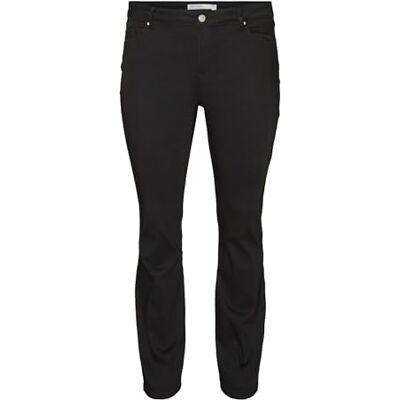VERO MODA Female Raight Fit VMCFLASH Mid Rise rakt skurna jeans, svart, 46W / 32L VERO MODA Female Raight Fit VMCFLASH Mid Rise rakt skurna jeans, svart, 46W / 32L