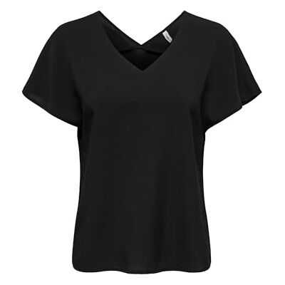 ONLY Onlnova Life Elite S/S Emmy Top Solid, svart, L ONLY Onlnova Life Elite S/S Emmy Top Solid, svart, L