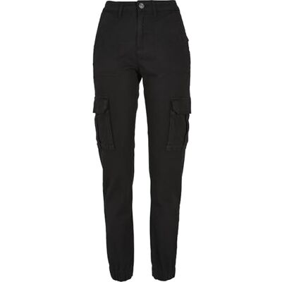 Urban Classics dam bomull twill Utility-byxor för kvinnor, svart, 31 Urban Classics dam bomull twill Utility-byxor för kvinnor, svart, 31