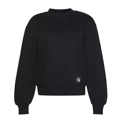 Calvin jeans dam A- LS BADGE LOGO TERRY CREW NK LV047B238G tröjor, svart (svart), XL, svart (svart), XL Calvin jeans dam A- LS BADGE LOGO TERRY CREW NK LV047B238G tröjor, svart (svart), XL, svart (svart), XL