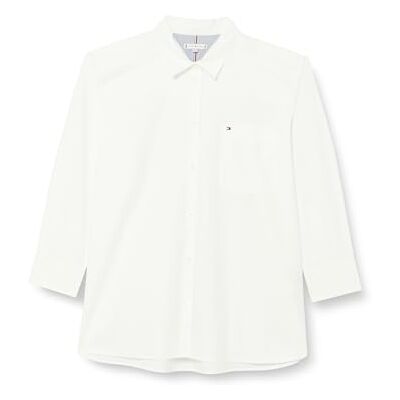 Tommy Hilfiger kvinnor CRV solid bomull lätt passform skjorta casual skjortor, vit, 48, Th optik vit, 48 Tommy Hilfiger kvinnor CRV solid bomull lätt passform skjorta casual skjortor, vit, 48, Th optik vit, 48