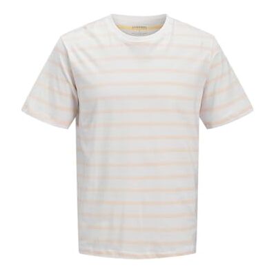 JJ REBEL Jrebpike Stripe Tee Ss Crew Neck, Aprikos is, XS JJ REBEL Jrebpike Stripe Tee Ss Crew Neck, Aprikos is, XS