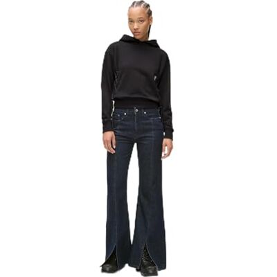 KARL LAGERFELD JEANS , Dam, High Rise Flared Denim Med Slits, Flare Ben, Blå, 2632 KARL LAGERFELD JEANS , Dam, High Rise Flared Denim Med Slits, Flare Ben, Blå, 2632
