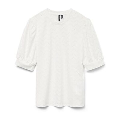 VERO MODA Vmthas 2/4 Top JRS Ga Vo, Snövit, XS VERO MODA Vmthas 2/4 Top JRS Ga Vo, Snövit, XS