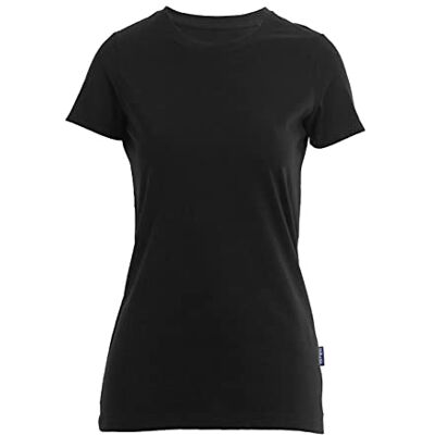 HRM Dam lyx rund F T-shirt, Svart (svart 01-svart), XXL HRM Dam lyx rund F T-shirt, Svart (svart 01-svart), XXL