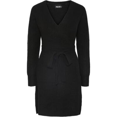 PIECES dam Pcellen Ls Wrap Knit Dress Noos Bc Klänning PIECES dam Pcellen Ls Wrap Knit Dress Noos Bc Klänning