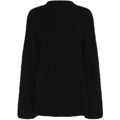 PIECES Damer Pcmala Ls highneck stickad Noos Bc stickad tröja, svart, M PIECES Damer Pcmala Ls highneck stickad Noos Bc stickad tröja, svart, M