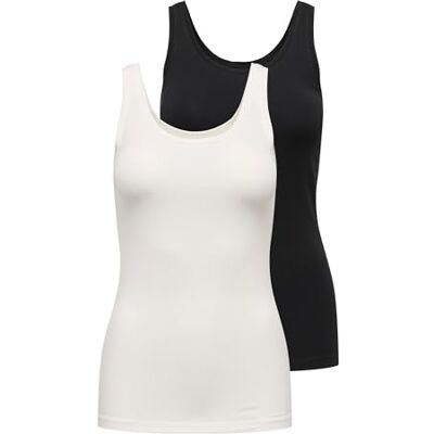 JDY ava Tank Top 2-pack JRS, svart, S JDY ava Tank Top 2-pack JRS, svart, S