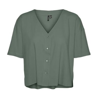 VERO MODA VMMYMILO 2/4 V-hals skjorta WVN GA, Laurelkrans, M VERO MODA VMMYMILO 2/4 V-hals skjorta WVN GA, Laurelkrans, M