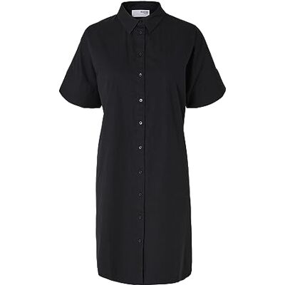 SELECTED FEMME Vald kvinnlig blusklänning bomull, svart, 40 SELECTED FEMME Vald kvinnlig blusklänning bomull, svart, 40