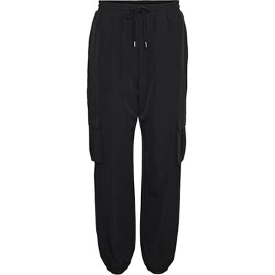 VERO MODA dam Vmkimberly Hw cargobyxa Noos byxor, svart, XXL / 30L VERO MODA dam Vmkimberly Hw cargobyxa Noos byxor, svart, XXL / 30L