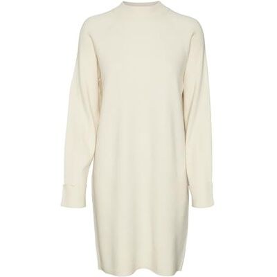 VERO MODA dam Vmgold Mix Ls Highneck Abk Dress Ga klänning, Björk, S VERO MODA dam Vmgold Mix Ls Highneck Abk Dress Ga klänning, Björk, S