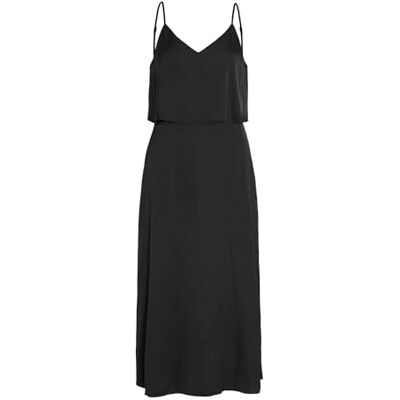 Vila Violina Strap Flounce Maxi dress/DC, svart, 38 Vila Violina Strap Flounce Maxi dress/DC, svart, 38