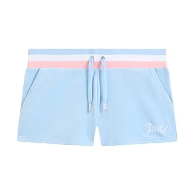 Juicy Couture Velour Stripe Shorts, Pulverblå, XS Juicy Couture Velour Stripe Shorts, Pulverblå, XS