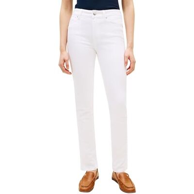 Tommy Hilfiger kvinnors DNM Clr Slim Rw WW0WW48579, vit, 24W/28L Tommy Hilfiger kvinnors DNM Clr Slim Rw WW0WW48579, vit, 24W/28L