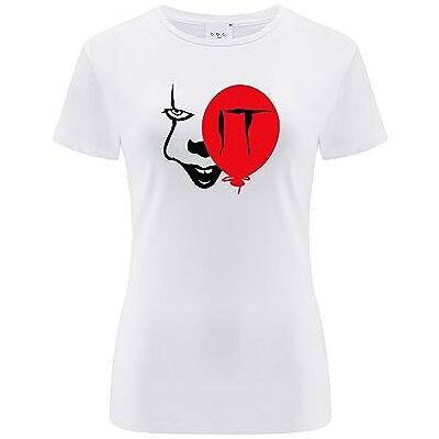ERT GROUP Warner Bros. It 026, Kortärmad T-shirt dam, 100% bomull, Dubbelsidigt tryck, Size XS, White, Sömlös design, Smidigt och elastiskt tyg för vardaglig lätthet ERT GROUP Warner Bros. It 026, Kortärmad T-shirt dam, 100% bomull, Dubbelsidigt tryck, Size XS, White, Sömlös design, Smidigt och elastiskt tyg för vardaglig lätthet