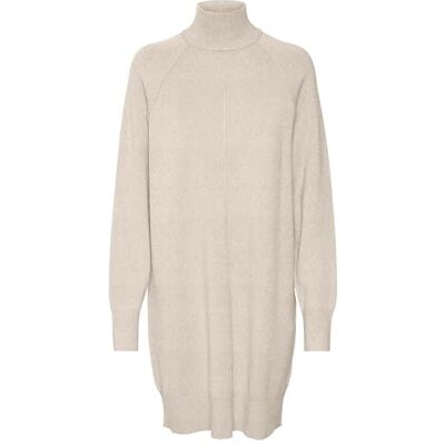VERO MODA VMGOLD LINK LS kort Highneck Dress Boo, Björk, M VERO MODA VMGOLD LINK LS kort Highneck Dress Boo, Björk, M