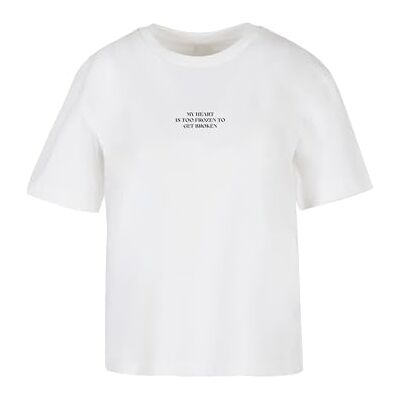 Dam-t-shirt, Too Frozen Tee, avslappnad t-shirt med tryck, normal passform, bomull, storlekar XS – 5XL, Vit, XXL Dam-t-shirt, Too Frozen Tee, avslappnad t-shirt med tryck, normal passform, bomull, storlekar XS – 5XL, Vit, XXL