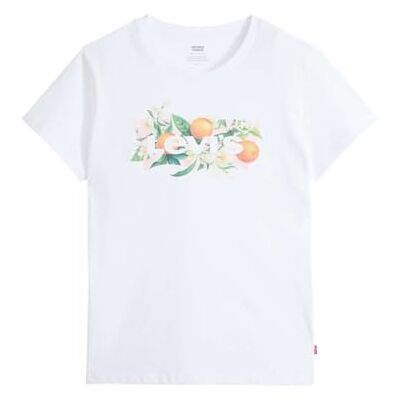Levi's The Perfect Tee Orange Farm Bw Bright Wh Levi's The Perfect Tee Orange Farm Bw Bright Wh