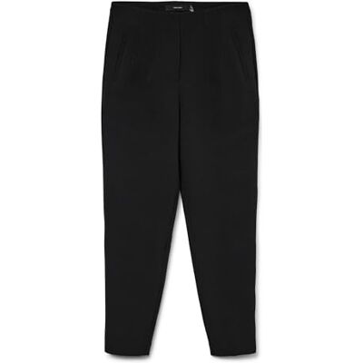 VERO MODA dam Vmlina Hw Tapered Pant Noos byxor, svart, 44W x 32L VERO MODA dam Vmlina Hw Tapered Pant Noos byxor, svart, 44W x 32L