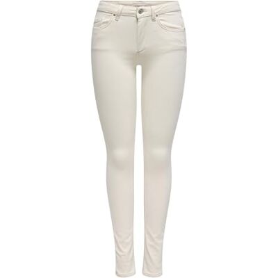 ONLY Onlblush Mid Skinny DNM Dot019 Noos, ecru, (L) W x 32L ONLY Onlblush Mid Skinny DNM Dot019 Noos, ecru, (L) W x 32L