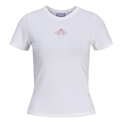 JJXX JACK & JONES Jxgigi STR Ss Valentine Tee JRS, Ljus vit, L JJXX JACK & JONES Jxgigi STR Ss Valentine Tee JRS, Ljus vit, L