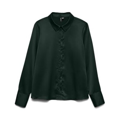 VERO MODA Vmmerle Ls Shirt WVN Ga Noos, Scarab, S VERO MODA Vmmerle Ls Shirt WVN Ga Noos, Scarab, S